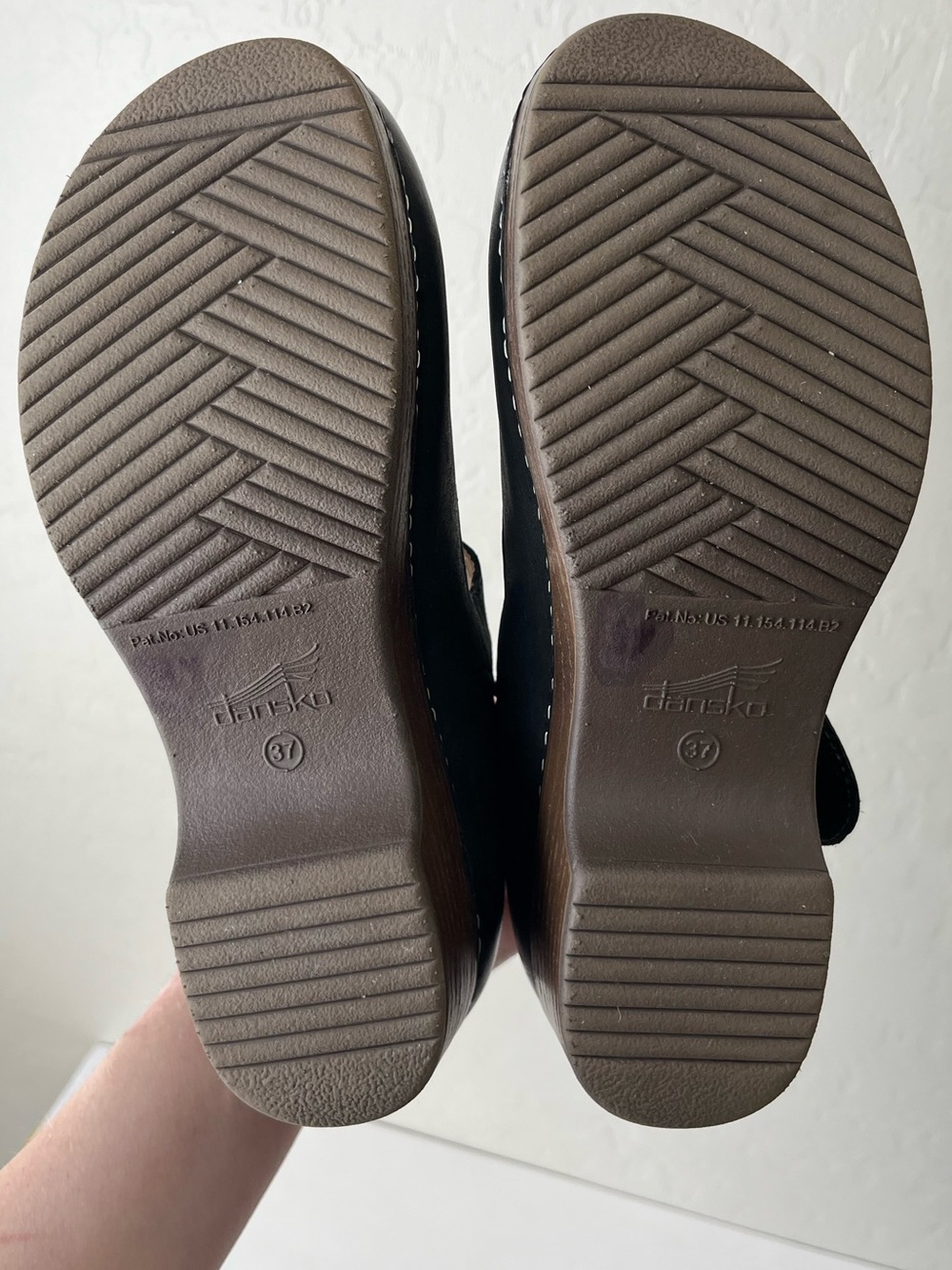 Dansko Beatrice Mary Jane Nubuck Leather Comfort Clogs Shoes Size 37 Black - Picture 8 of 9
